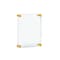 Azar Displays Floating Acrylic Wall Frame with Gold Stand Off Caps 105506-GLD - alternate 1